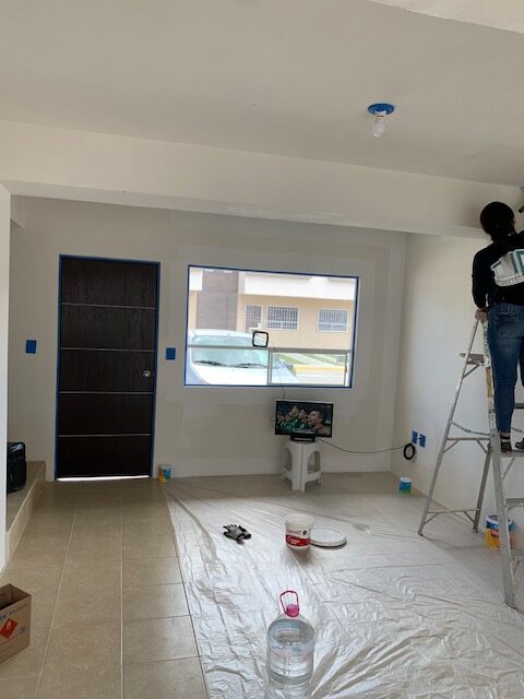 Pintura en interiores y exteriores 8 Pintura interior casa Melchor Ocampo, Estado de México