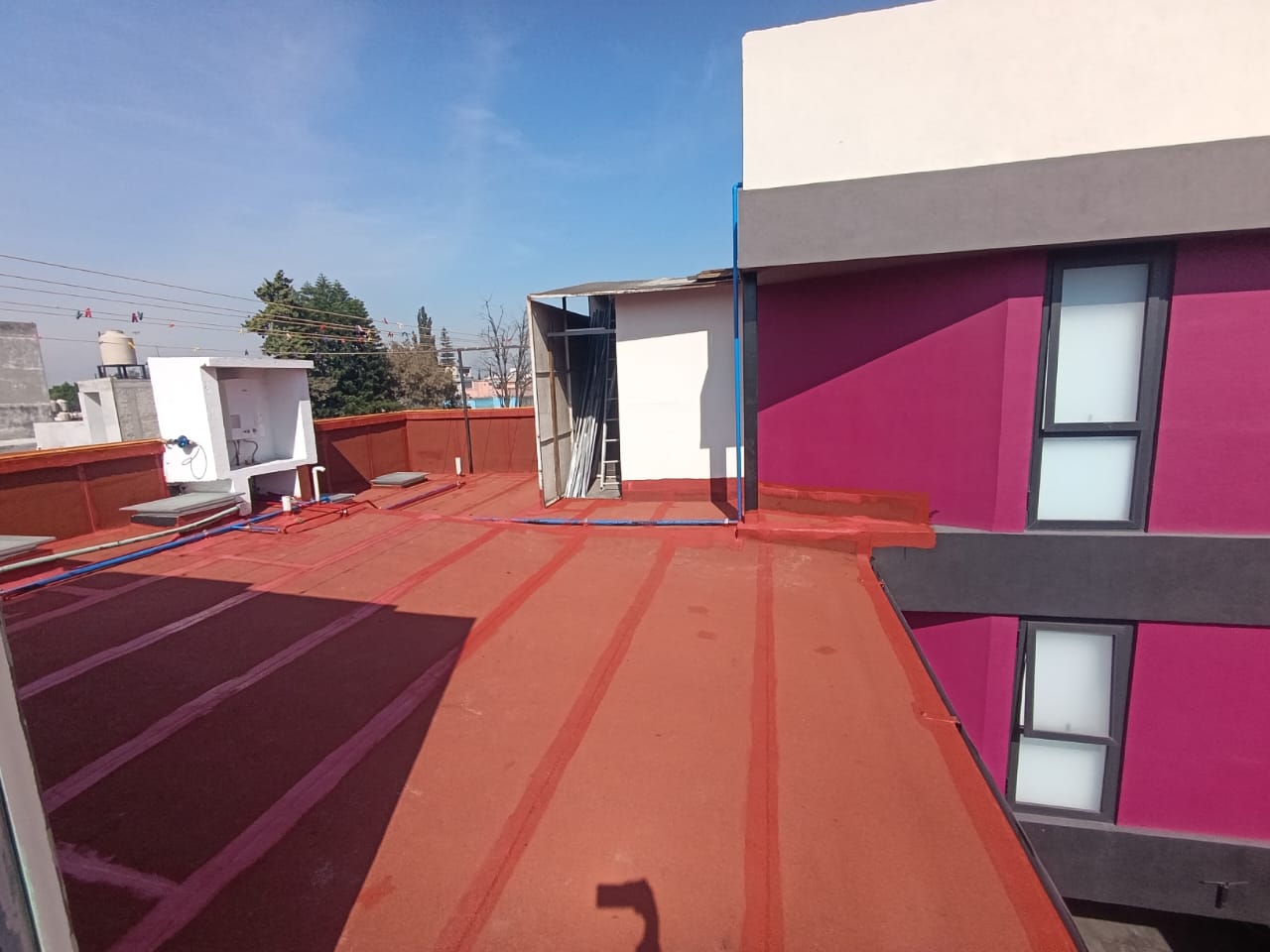 Impermeabilizante prefabricado (manto) en azotea, CDMX